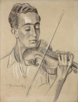 Henryk Berlewi (1894 Warszawa - 1967 Paryż), Skrzypek, 1943 r.
