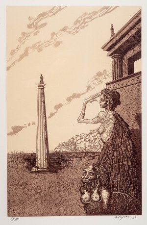 Jan Lebenstein (1930 Brześć Litewski - 1999 Kraków), Obelisk, 1985 r.