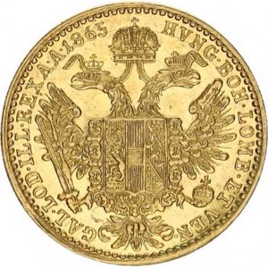 František Josef I. (1848-1916), Dukát 1865 E R 3,493 g