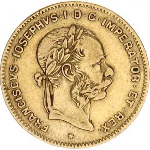 František Josef I. (1848-1916), 4 Florin = 10 Franken 1885 b.zn. R 3,191 g, tém.