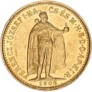 František Josef I. (1848-1916), 10 Koruna 1908 KB /508.981 ks/ 3,385 g