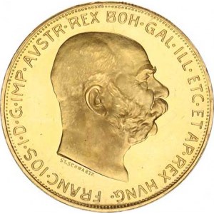 František Josef I. (1848-1916), 100 Koruna 1915 b.zn. NOVORAŽBA 33,931 g