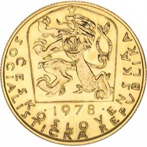 Československo, období 1953 - 1993, 1 Dukát 1978 - Karel IV. (7 707 ks) kapsle +orig. etue