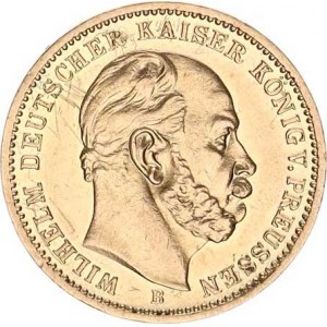 Prusko, Wilhelm I. (1861-1888), 20 Mark 1877 B J. 246; KM 505 7,966 g