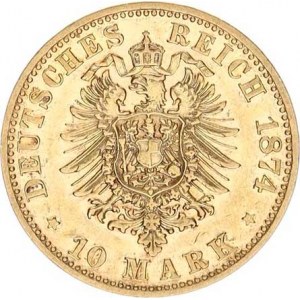 Prusko, Wilhelm I. (1861-1888), 10 Mark 1874 B KM 502 3,931 g