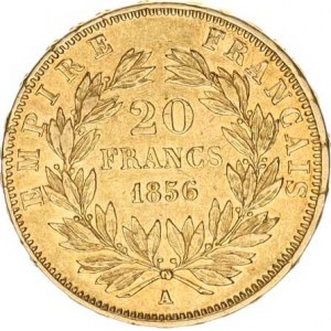 Francie, Napoleon III. (1852-1870), 20 Francs 1856 A Y.35,1 6,459 g, nep. hr.