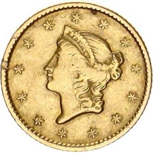 U.S.A., 1 Dollar 1853 - Liberty 13 mm 1,667 g, tém.