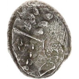 Keltové - Britania, Ag mince 20 mm (6,226 g), Stylizovaná hlava Apolla vpravo / Styli