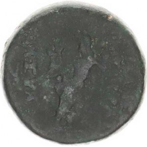 Starověké Řecko, AE 17 (2. stol. př. Kr.) - Fénicie ?, Hlava bohyně Tyché / stojíc