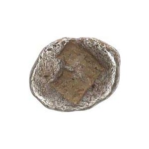 Starověké Řecko (5-4 stol. př. Kr.), Trihemitartemorion (3/8 obolu) 0,210 g, Hlava osla zprva / qua