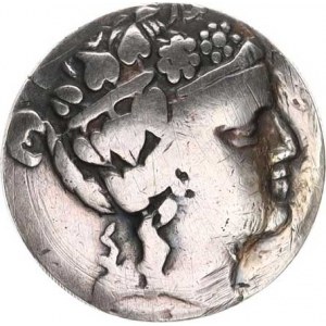 Thracia - Thasos (148 př.Kr.), Tetradrachma, hlava mladého Dionýsa / stoj. Heracles s kyjem a lv