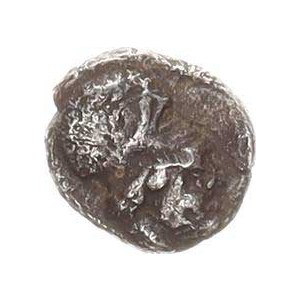 Jonie (440-390 př. Kr.), Hemiobol (1/2 obol) 0,407 g, Hlava Atheny v korintské přilbě /