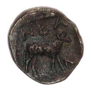 Troas-Neandria (cca 400 př.Kr.), Tritartemorion (3/4 obolu) 0,558 g, Hlava Apolla zprava / beran