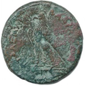 Egypt - Ptolemaios III. (246-221 př.Kr.), AE 34; A: Hlava Dia s čelenkou zprava. R: Stojící orel na