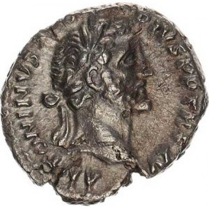 Antoninus Pius (138-161), Denár, stoj.Vesta drží simpulum a palladium