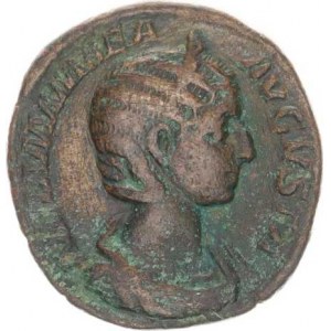 Julia Mamaea (+235), Sestertius, stoj. Fecunditas mezi S C drží v leví ruce roh hojnos