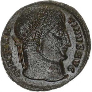 Constantinus I. (306-337), AE 18, ve věnci VOT XX / DN CONCTANTINI MAX AVG