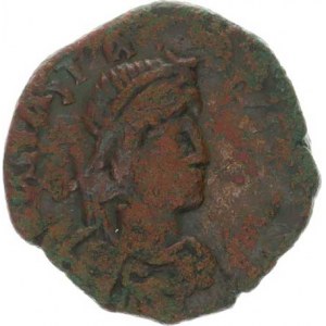 Anastasius (491-518), AE 1/2 Follis (20 nummia), minc. Constantinopol, velké písmeno K