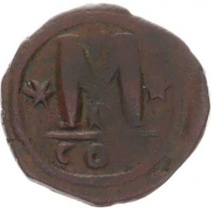 Justinian I. (527-565), AE follis (40 nummia) - typ * M *, dole v úseči CON