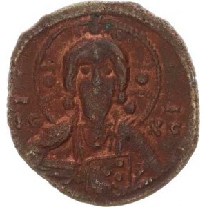 Nicephorus III. (1078-1081), Anonymní bronz (follis), skupina I (1078-1081), poprsí Krista če