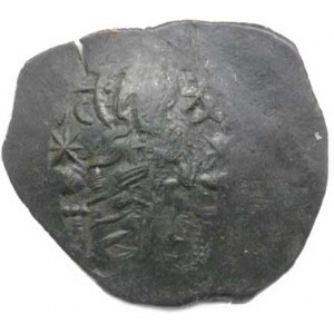 Manuel I. Komnenos (1143-1180), AE miskovitá nomisma (billon aspron trachy), A: Kristus sedí na t