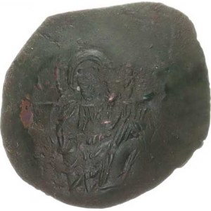 Andronicius I. Comnenus (1183-1185), AE miskovitá nomisma (bilon aspron trachy), A: Panna Maria odě