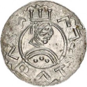 Vratislav II. (1054-1092), Denár C - 354, var.: úzká koruna 0,64g, mír. nedor.
