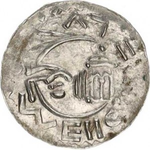 Vratislav II. (1054-1092), Denár C - 354, var.: úzká koruna 0,64g, mír. nedor.