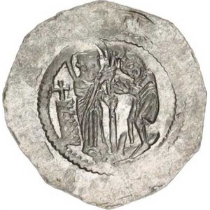 Vladislav II. (1140-1174), Denár C - 587 var.: oboustranně se svatozáří R (0,721 g)
