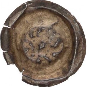 Václav II. (1278-1305), Brakteát střední C - 872, mír. vylom kraj