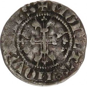 Václav I. (1353-1383) v Lucembursku - bratr Karla IV., Esterlin b.l., minc. Montmédy, čtyřdílný zna