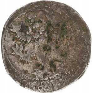 Václav IV.(1378-1419), Pražský groš, var. v opisu pod lvem tři kroužky