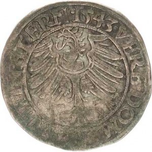 Lehnice-Břeh, Friedrich II. (1495-1547), Groschen 1543 Sa 25; Kop. 4922 2,095g, patina