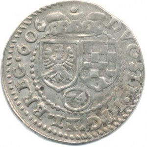 Lehnice-Břeh, Joh.Christ. a Georg Rudolf (1602-1621), 3 kr. 1606 Sa 69/35 var.: opis začíná zleva o