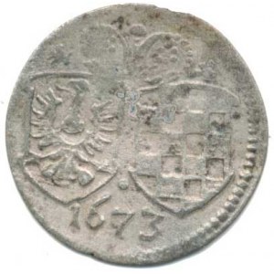 Lehnice-Břeh, Luisa z Anhaltu (1673-1674), Grošík (Dreier) 1673 CB, Břeh Kop. VIII/1-330 var. jiný