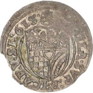 Münsterberg-Olešnice, Carl II. (1587-1617), 3 kr 1615 HT jako Sa 127/28, ale poprsí v hladkém kruhu