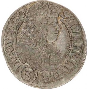 Würtemberg-Olešnice, Sylvius Friedrich (1668-1697), 3 kr. 1676 SP, Olešnice-Pfaler Sa 219/58 var.: