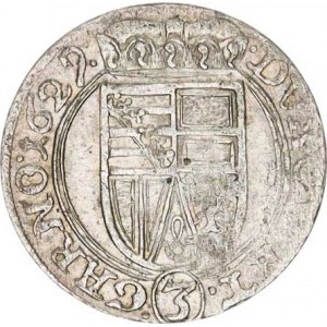Opava, Karel Eusebius (1627-1684), 3 kr. 1629 MW SA 41/14 - minc. zn. pod poprsím 1,558g