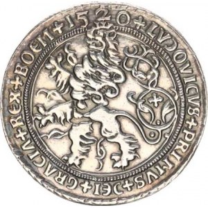 Šlik, Štěpán a bratři (1505-1526), Tolar 1520, Jáchymov, s tit.Ludvíka REPLIKA 1967#postr.mat.