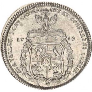 Trautson, Franz Eusebius (1678-1728), Dukát 1719 - jednostranný Ag odražek Morosini 1873 R