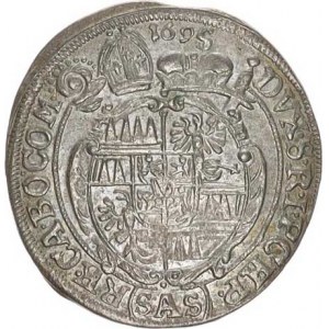 Olomouc, Karel II. Liechtenstein (1664-1695), 3 kr. 1695 SAS SV 332 H1/H2 nad A ve zn. tečka