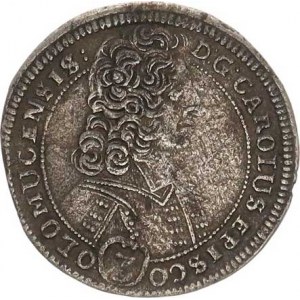 Olomouc, Karel III. Lotrinský (1695-1711), 3 kr. 1706 I S-V 542 B3/B2 var. dvojtečka za OLOMUCENSIS
