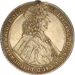 Olomouc, Wolfgang Schrattenbach (1711-1738), Tolar 1714 - široký(46 mm), přeražba roč. 1713 S-V 741