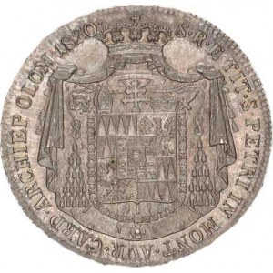 Olomouc, Rudolf Jan (1819-1831), 1/2 Tolar 1820 14,044 g sbírkový stav
