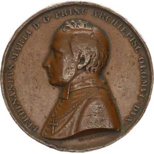 Olomouc, Ferdinand Maria,hrabě z Chotků (1831-1836), Intronisační medaile 1832 velká Cu 45 mm Taul