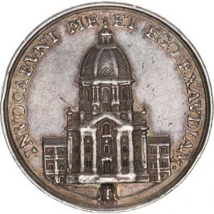 Praha - arcib., Jan Bedřich z Valdštejna (1675-1694), Ag medaile 1688, na posvěcení chrámu sv. Fran