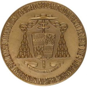 Praha - arcib., Josef Beran (1946-1969), Intronisační medaile 1946, hlava zleva, opis / znak, opis