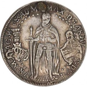 Řád Německých rytířů, Maximilian (1588-1618), 1/4 Tolar 1612 Sa 1356 7,119 g, zaprav. dírka