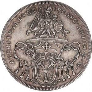 Salzburg - arcib., František Antonín (1709-1727), 1/4 Tolar 1715, typ Rupert / erb Šmerda E 13