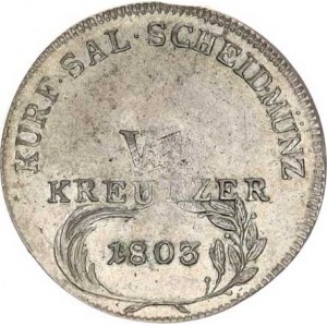 Salzburg - arcib., Ferdinand arciv. (1803-1806), VI kr. 1803 M KM 495, nep. nedor. střed rv.